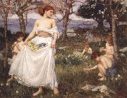 John William Waterhouse A Song  of Springtime Spain oil painting artist
